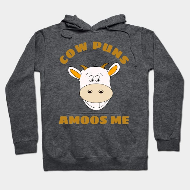 Cow Puns Amoos Me Hoodie by A T Design